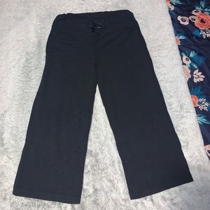 Lululemon Wide Legged Cropped Black Leggings
